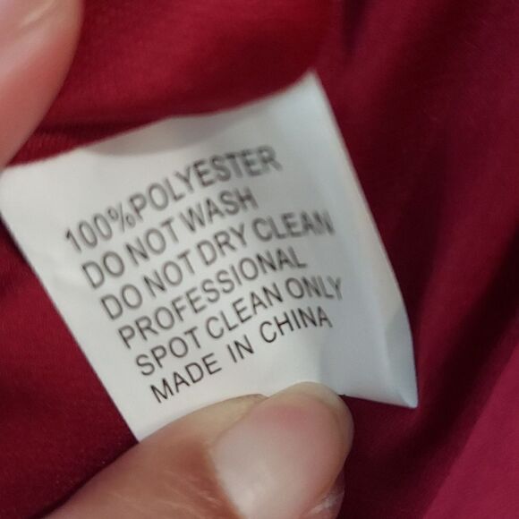 Mac Duggal 67907 Burgundy Satin V-Neck Long Sleeve Dress Sz 22W NWT - Picture 11 of 13